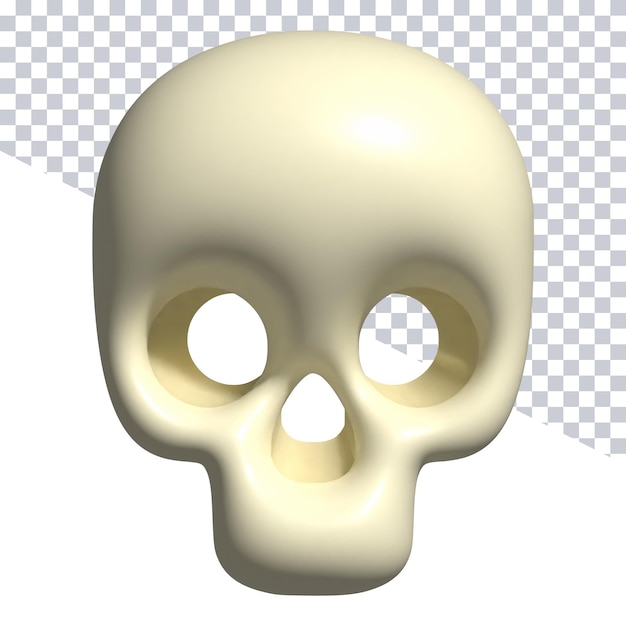 A skull with a shadow on it