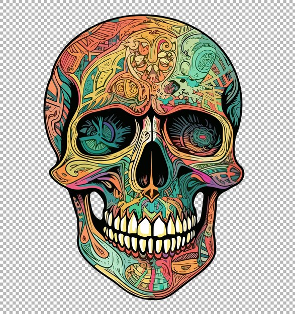 Skull with a transparent background