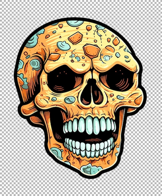 PSD skull with a transparent background