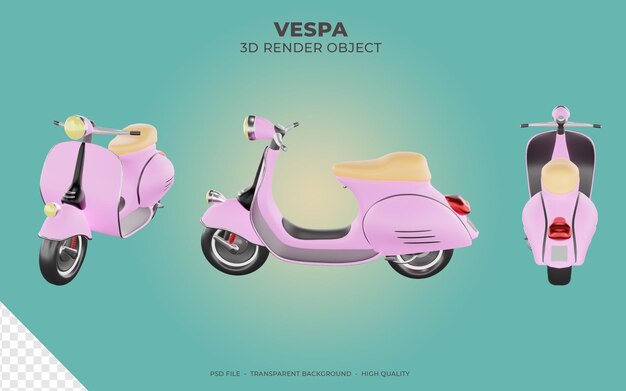 Skuter 3d Rendering Vespa