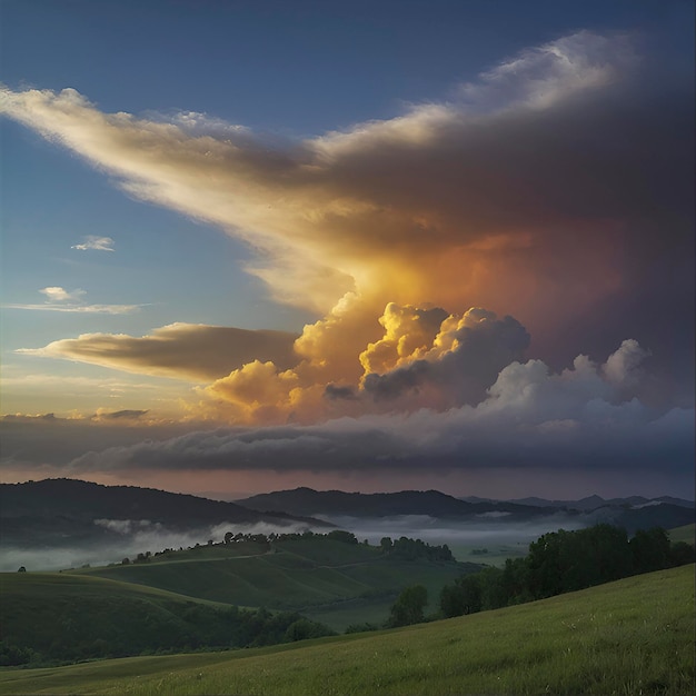 Paesaggio del cielo e delle nuvole