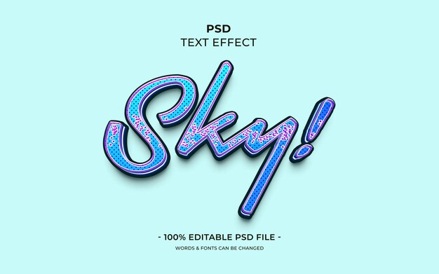 Sky Text Effect