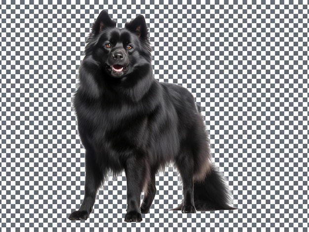 PSD skye terrier schipperke pies izolowany na przezroczystym tle