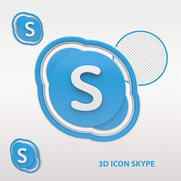 PSD skype 3d-pictogram