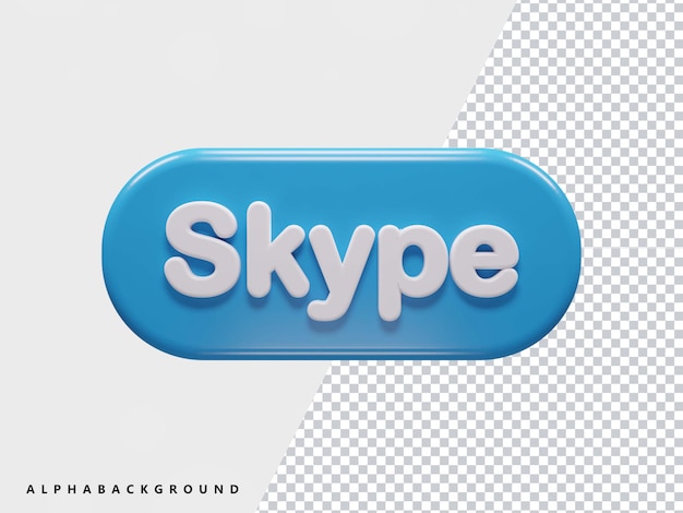 Skype-pictogram voor 3D-rendering