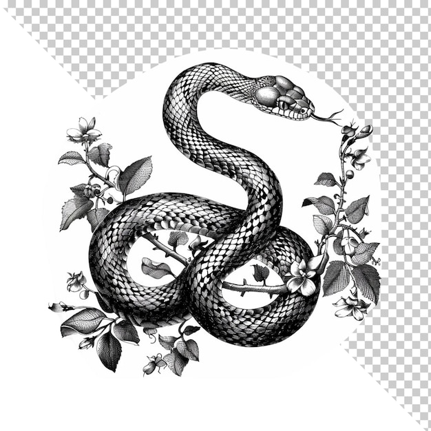Slangen geïsoleerd op een doorzichtige achtergrond