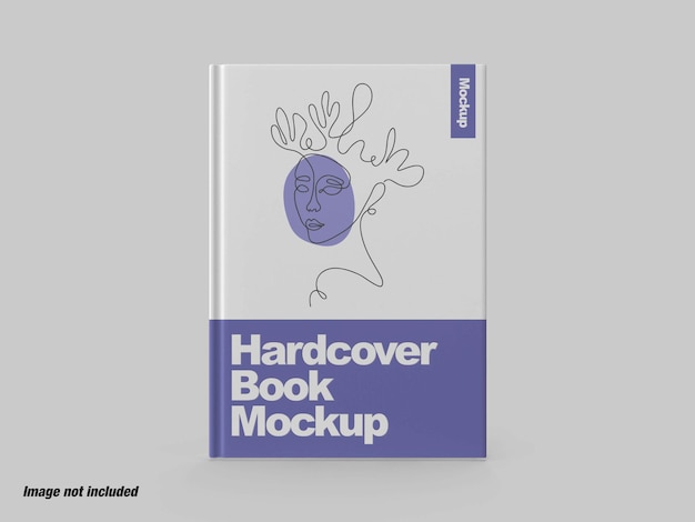 Slanke hardcover boek vooraanzicht mockup