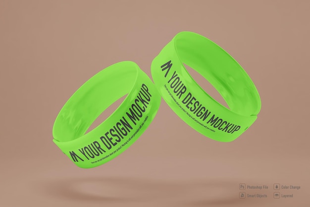 slap bracelet mockup isolated  