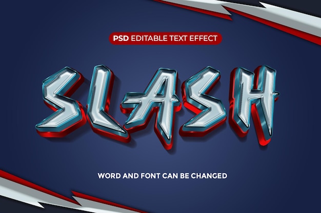 Slash teksteffect photoshop 3d-laag