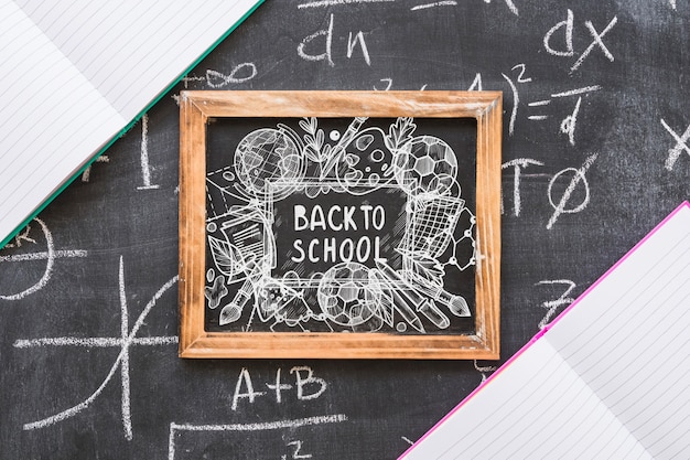 slate mockup with back to school concept