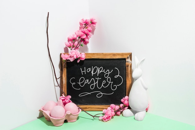 PSD slate mockup with easter concept