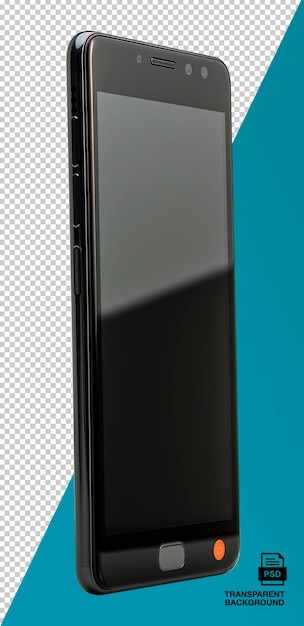 PSD sleek black smartphone with home button