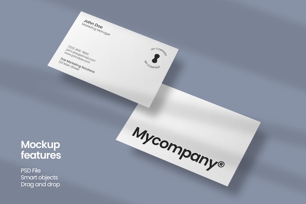 Sleek minimalistisch visitekaartje mockup