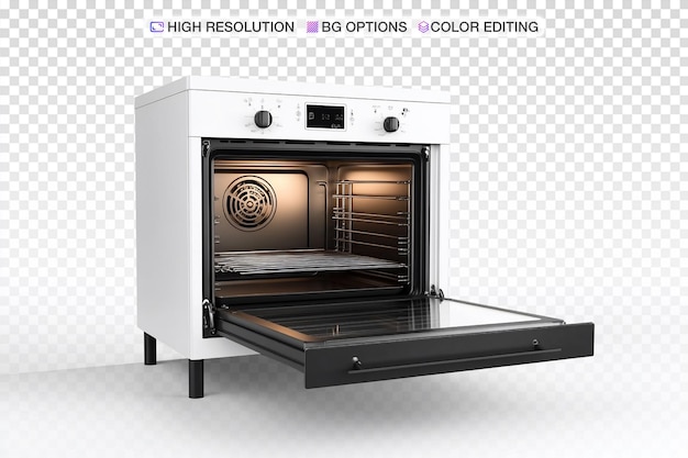 Sleek Modern Oven Isolated on Clean White Background for Advertising