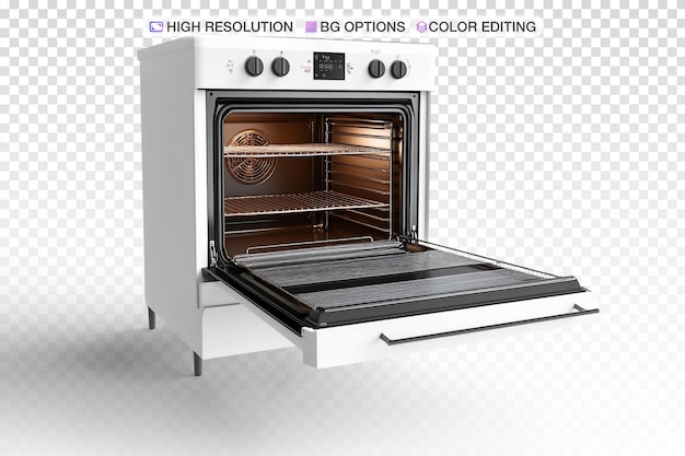 Sleek Modern Oven Isolated on Clean White Background for Advertising