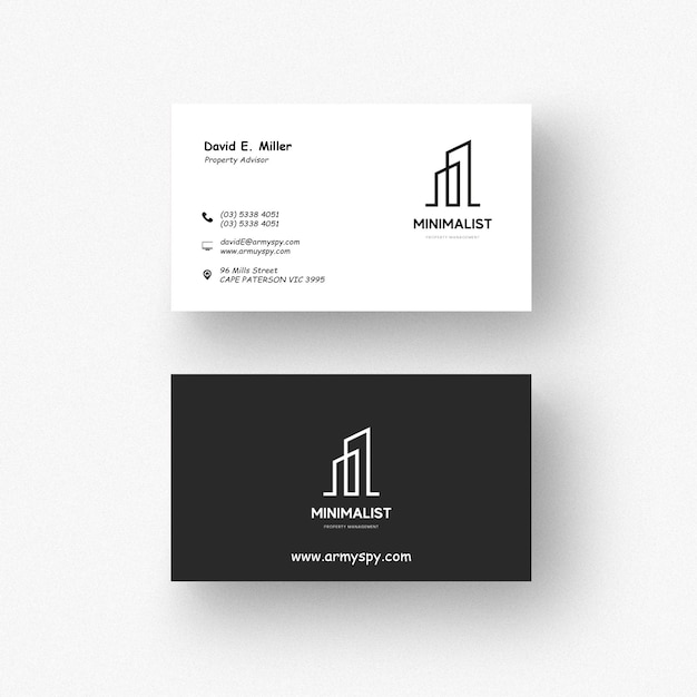 PSD sleek property advisor business card template