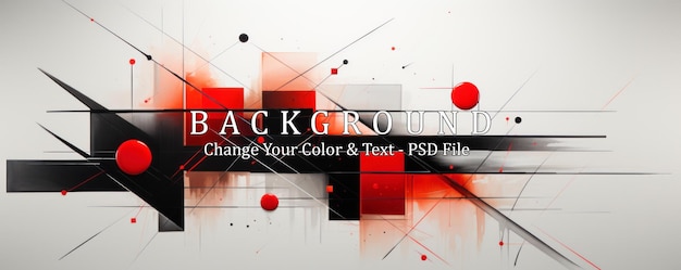 PSD sleek red and black geometric shapes creating a dynamic abstract