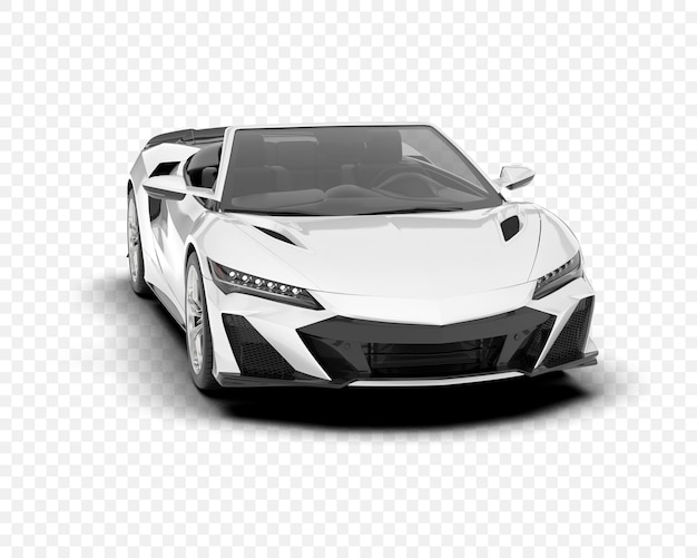 Гладкий белый спортивный автомобиль современный автомобильный дизайн