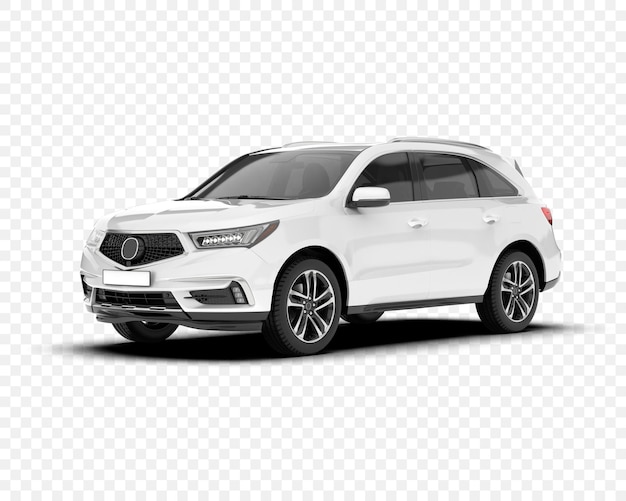 투명 한 배경 에 있는 우아 한 색 SUV