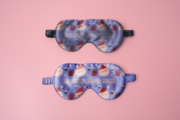 PSD sleep eye mask mockup design