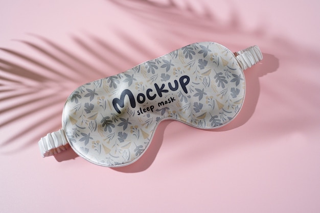 PSD sleep eye mask mockup design