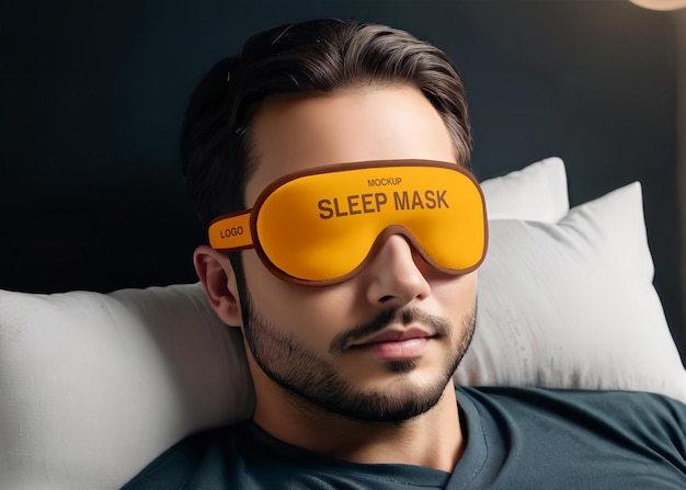 PSD sleep mask mockup psd template