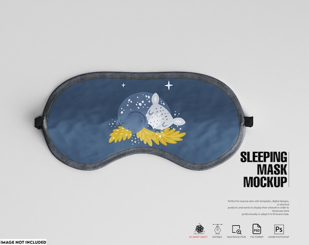 PSD sleeping mask mockup