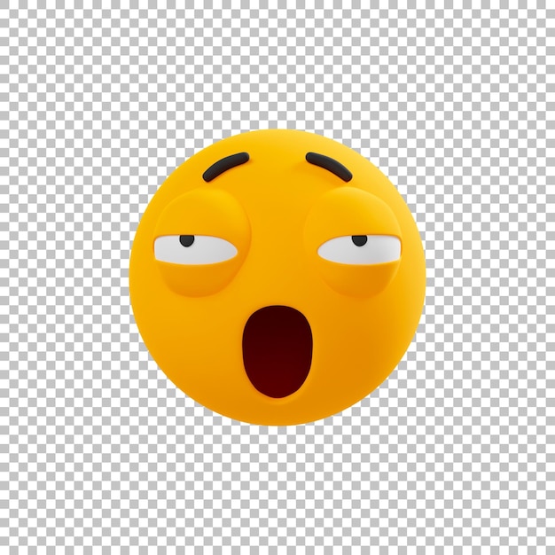 PSD emoji 3d assonnato