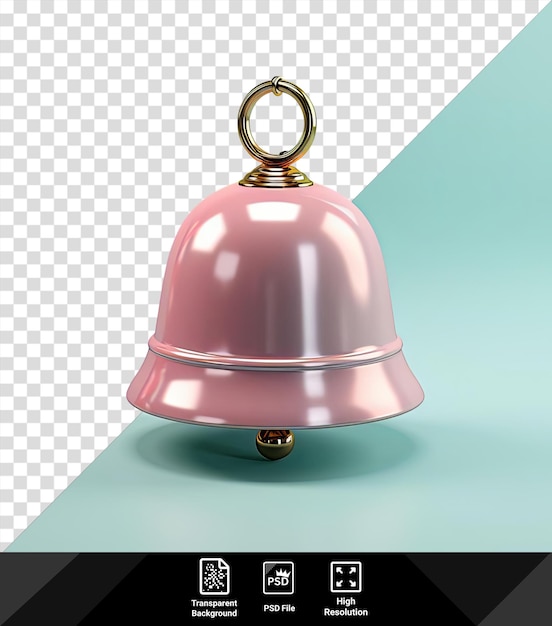 Sleigh bell shaped object on a blue background