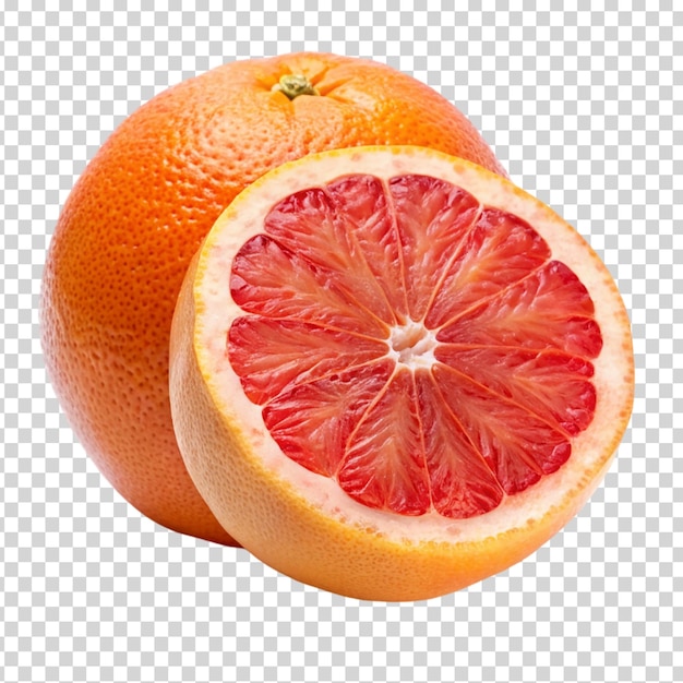 PSD a slice of blood orange on transparent background