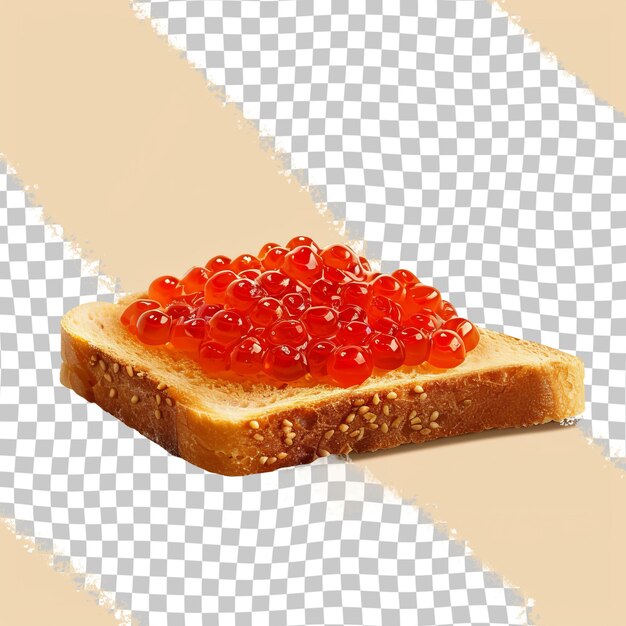 PSD a slice of bread with a red jam on it