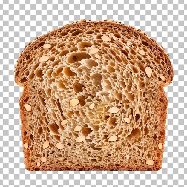 PSD a slice of bread with seeds on it and a slice of bread on a gray background