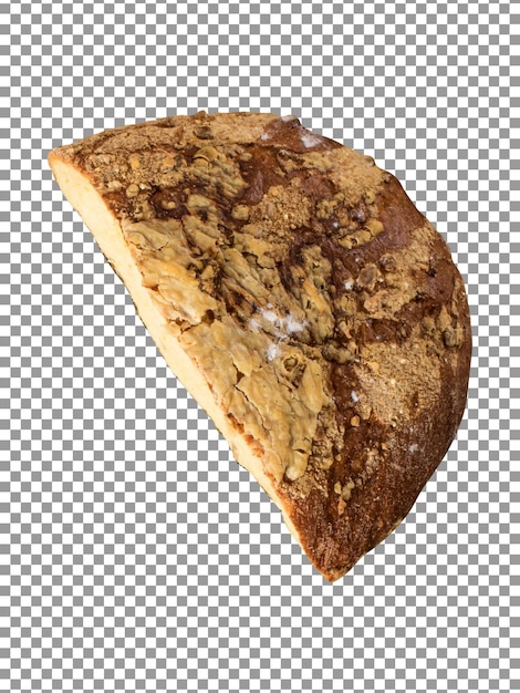 Slice of bread with transparent background
