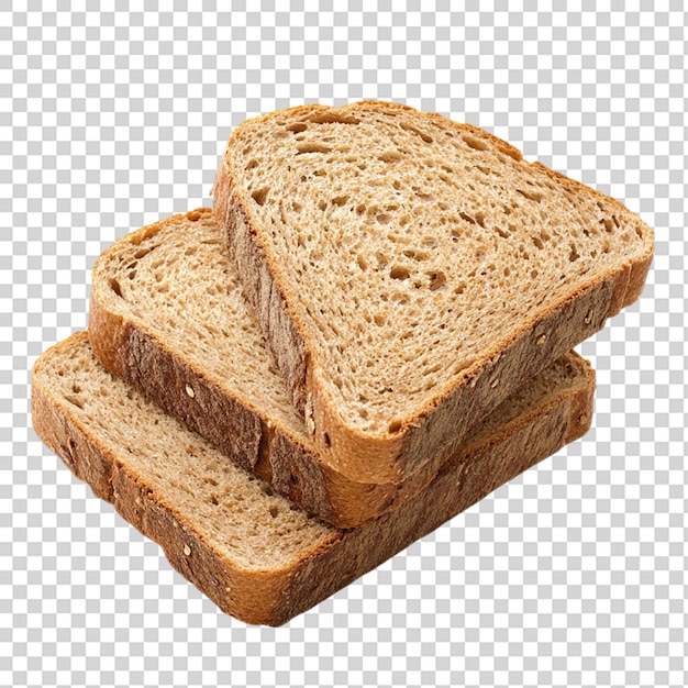 Slice graanbrood geïsoleerd op een doorzichtige achtergrond