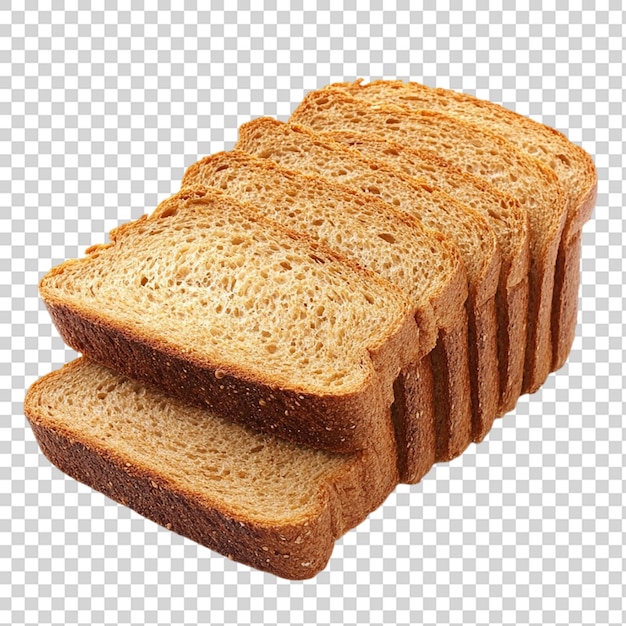 slice grain bread isolated on transparent background