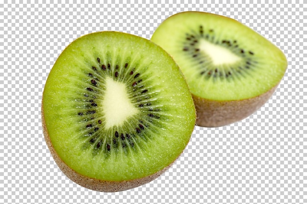 Slice kiwi fruit isolated