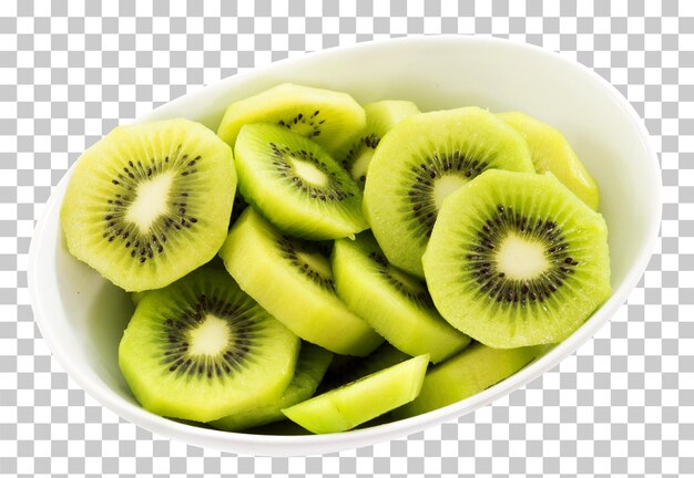 Slice kiwi fruit isolated