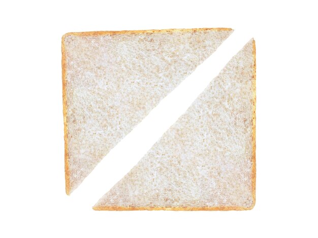PSD 透明な背景の白いパンのスライス