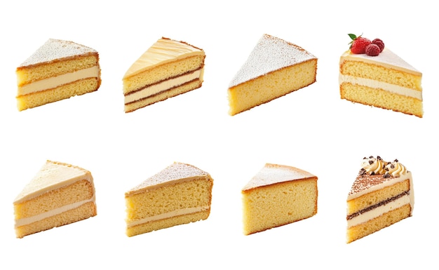 slice of sponge cake set