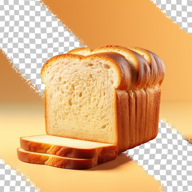 PSD slice of sweet bread on a transparent background