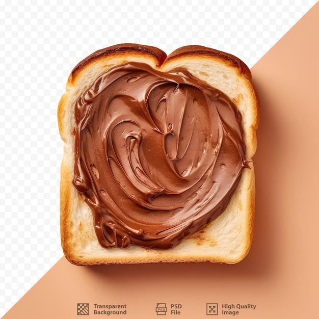 PSD una fetta di pane tostato con sopra il cioccolato