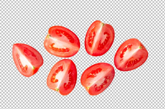 Slice tomato isolated on alpha layer