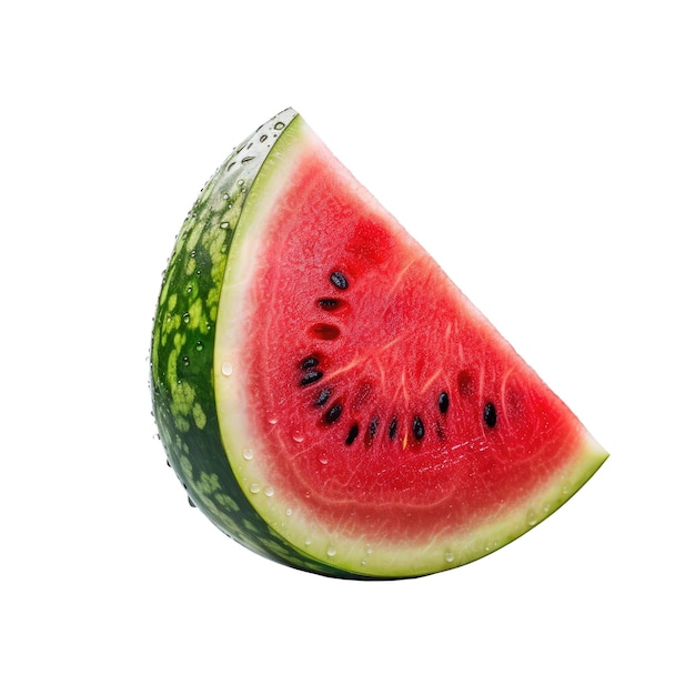 PSD a slice of watermelon on a white background png transparent generative ai
