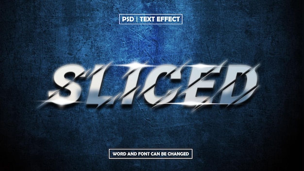 Sliced 3D Editable Text Effect