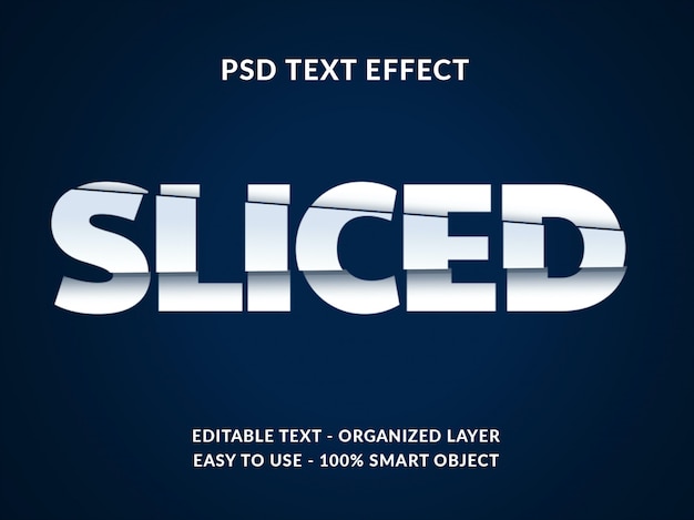 PSD sliced 3d text style effect mockup with paper cut style