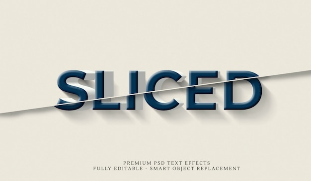 PSD sliced 3d text style effect psd