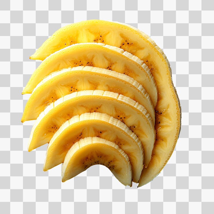 PSD sliced banana fan transparent background