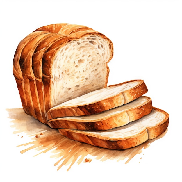 PSD sliced bread isolated ai generated image