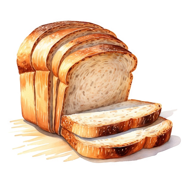 PSD sliced bread isolated ai generated image