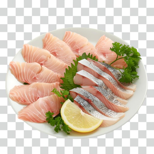 PSD sliced fish transparent background